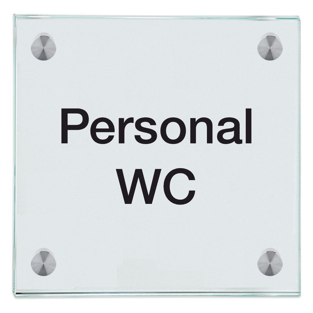 Praxisschilder aus Glas Personal WC 5