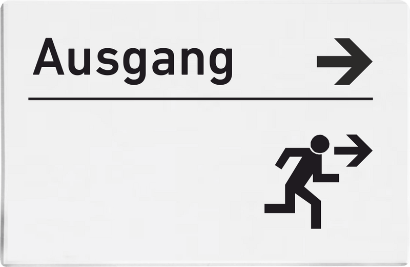 Praxisschilder Acrylglas Ausgang 10