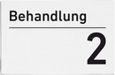 Praxisschilder aus Acryl oder Folie Behandlung 2 zum Kleben Praxisschild Behandlung 2 