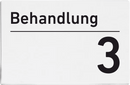 Praxisschilder aus Acryl oder Folie Behandlung 3 zum Kleben Praxisschild Behandlung 33