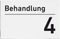 Praxisschilder aus Acryl oder Folie Behandlung 4 zum Kleben Praxisschild Behandlung 4
