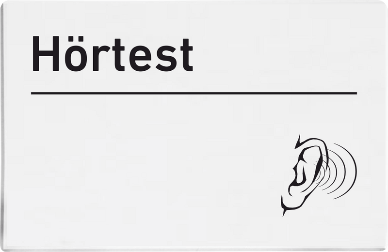 Praxisschilder 1 Hörtest 1