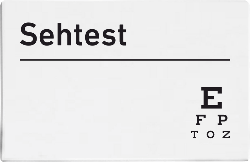 Praxisschilder Sehtest1