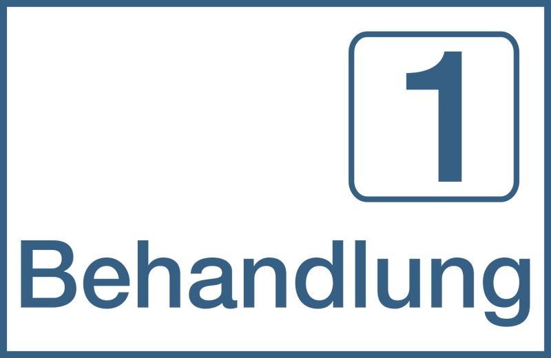 Praxisschilder aus Acryl oder Folie Behandlung 1 zum Kleben Behandlung 1 Folienaufkleber3