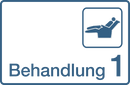Praxisschilder aus Acryl oder Folie Behandlung 1 zum Kleben Praxisschild Behandlung 1 55