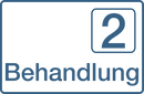 Praxisschilder aus Acryl oder Folie Behandlung 2 zum Kleben Praxisschild Behandlung 2 5