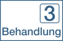 Praxisschilder aus Acryl oder Folie Behandlung 3 zum Kleben Praxisschild Behandlung 3 4