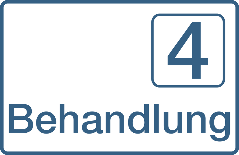 Praxisschilder aus Acryl oder Folie Behandlung 4 zum Kleben Praxisschild Behandlung 4 7