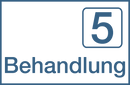 Praxisschilder aus Acryl oder Folie Behandlung 5 zum Kleben Praxisschild Behandlung 5