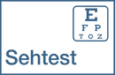 Praxisschilder aus Acryl oder Folie Sehtest zum Kleben Praxisschild Sehtest online-tuerschilder.com 