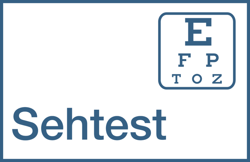 Praxisschilder aus Acryl oder Folie Sehtest zum Kleben Praxisschild Sehtest online-tuerschilder.com 