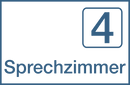 Praxisschilder aus Acryl oder Folie Sprechzimmer 4 zum Kleben Praxisschild 7
