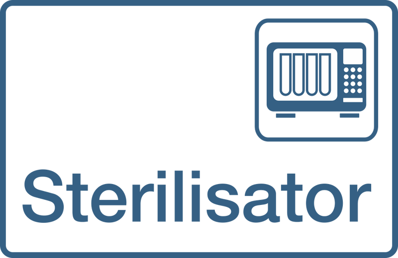 Praxisschilder aus Acryl oder Folie Sterilisator zum Kleben Sterilisator Folienaufkleber 