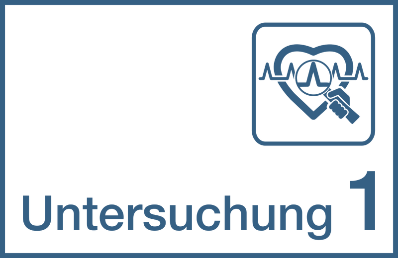 Praxisschilder aus Acryl / Folie Untersuchung 1 zum Kleben Praxisschild Untersuchung 1