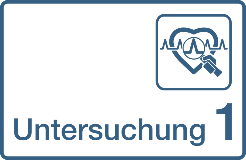 Praxisschilder aus Acryl / Folie Untersuchung 1 zum Kleben Untersuchung 1 Folienaufkleber 