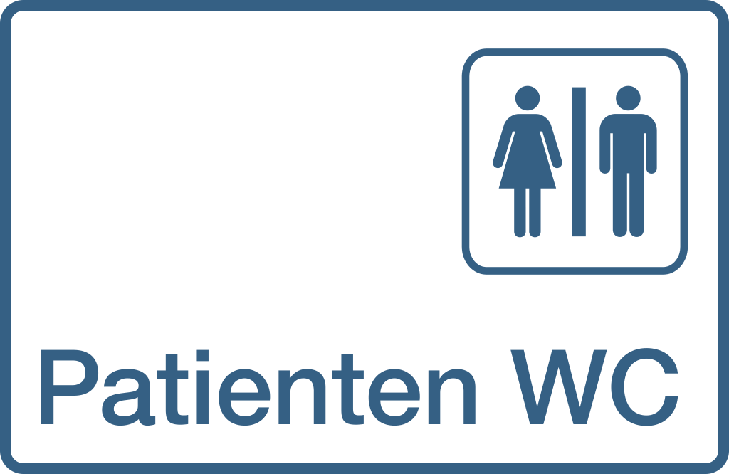 Praxisschilder aus Acryl / Folie Patienten WC zum Kleben Praxisschild Patienten WC Folienaufkleber 