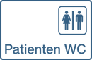 Praxisschilder aus Acryl / Folie Patienten WC zum Kleben Praxisschild Patienten WC Folienaufkleber 