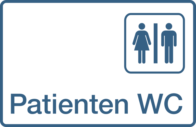 Praxisschilder aus Acryl / Folie Patienten WC zum Kleben Praxisschild Patienten WC Folienaufkleber 