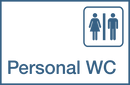 Praxisschild aus Acrylglas / Folie Personal WC zum Kleben Praxisschild Personal WC online-tuerschilder.com 