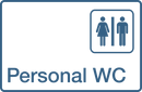 Praxisschild aus Acrylglas / Folie Personal WC zum Kleben Praxisschild Personal WC Folienaufkleber 