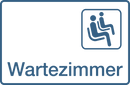 Praxisschilder aus Acryl / Folie Wartezimmer zum Kleben Praxisschild Wartezimmer  Folienaufkleber 