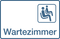 Praxisschilder aus Acryl / Folie Wartezimmer zum Kleben Praxisschild Wartezimmer  Folienaufkleber 