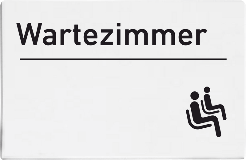 Praxisschilder aus Acryl / Folie Wartezimmer 1