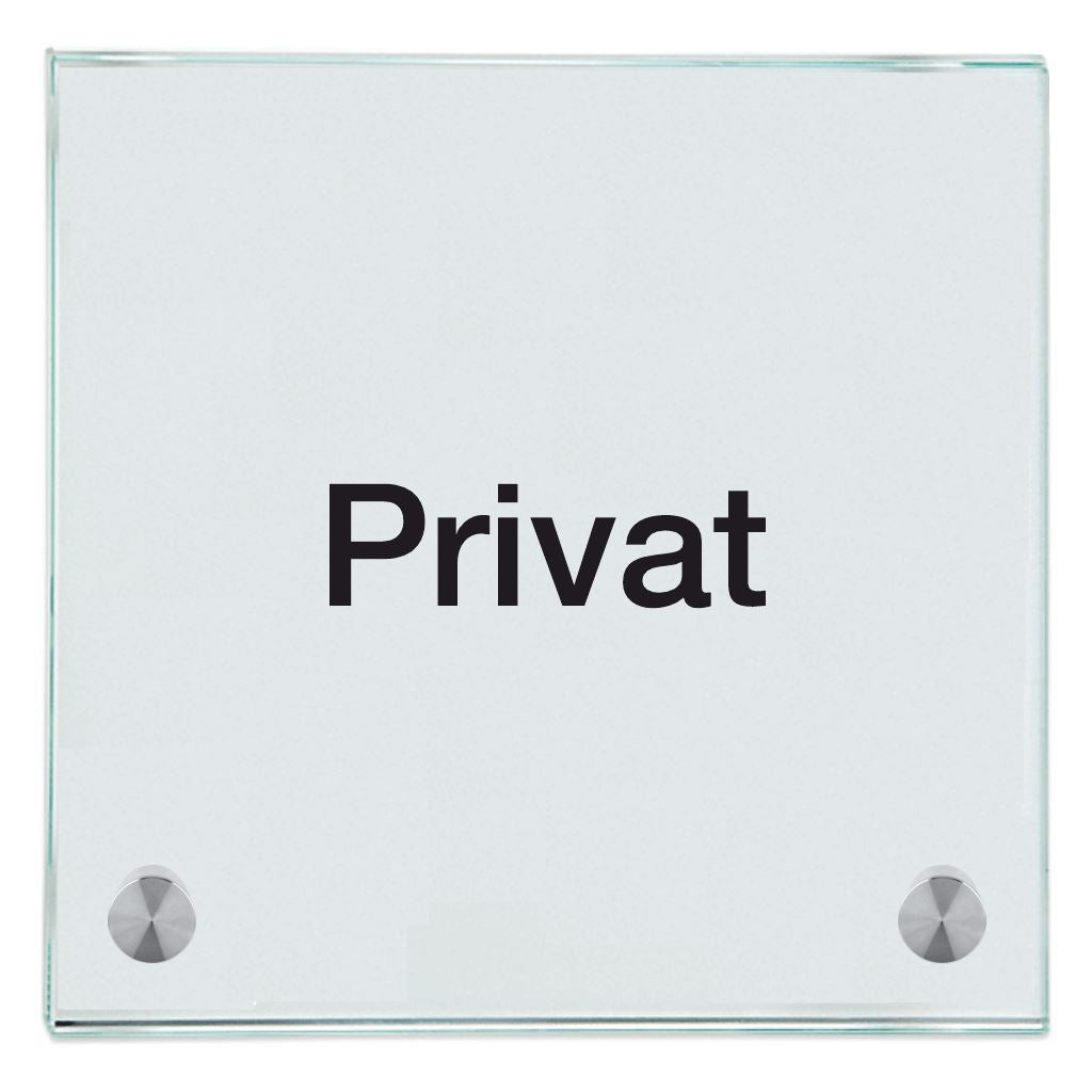 Praxisschilder aus Glas Privat 6
