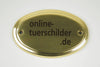 Messingschild 110 x 70 mm mit Ihrem Wunschtext