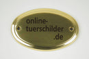 Messingschild 110 x 70 mm mit Ihrem Wunschtext Messingschild Oval online-tuerschilder.com 