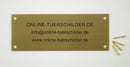 Messingschild 160 x 60 mm mit Ihrem Wunschtext Messingschild online-tuerschilder.com 