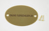 Messingschild 110 x 70 mm oval mit Ihrem Wunschtext