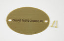 Messingschild 110 x 70 mm mit Ihrem Wunschtext Messingschild Oval online-tuerschilder.com 