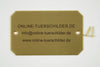 Messingschild 130 x 80 mm