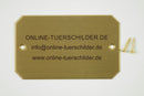 Messingschild 130 x 80 mm Messingschild online-tuerschilder.com 