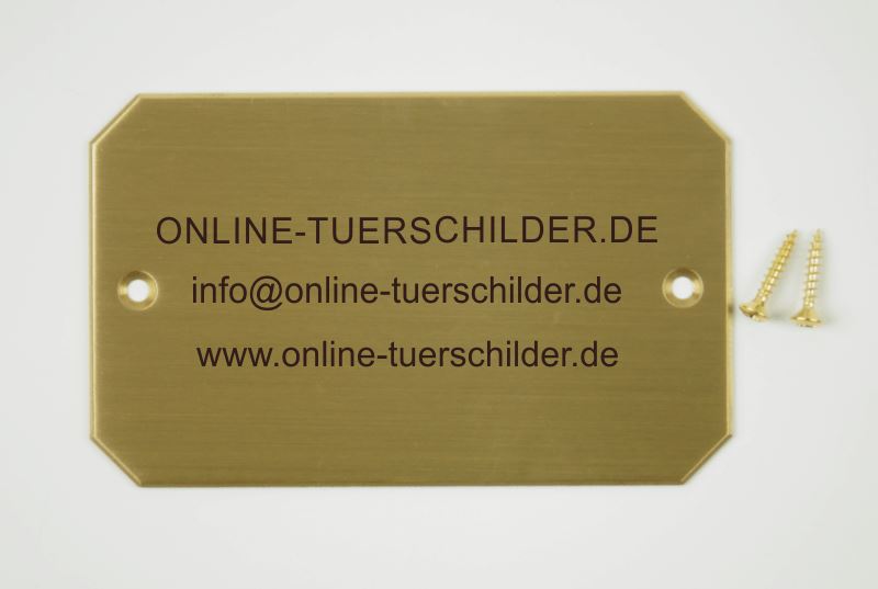 Messingschild 130 x 80 mm Messingschild online-tuerschilder.com 