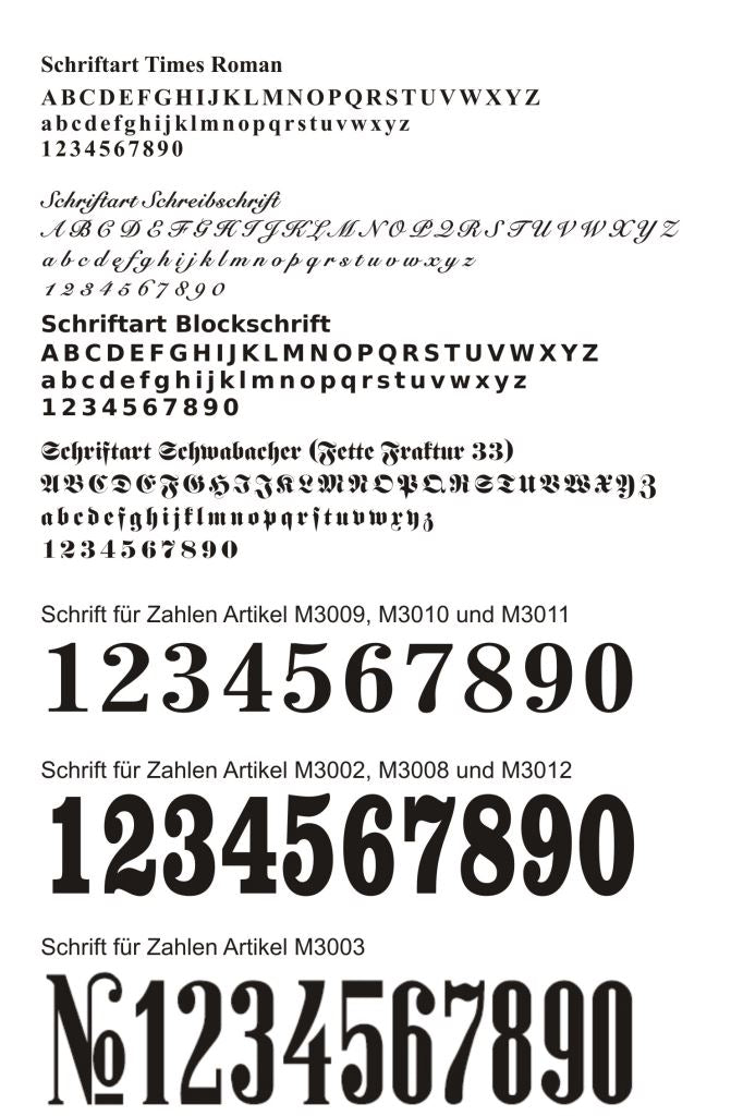 Emailleschilder Hausnummern 2-stellig 9