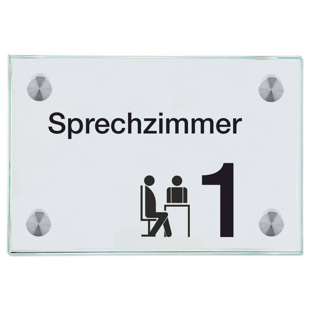 Praxisschild Aus Glas Mit 2 Oder 4 Haltern Sprechzimmer 1 praxisschild-aus-glas-mit-2-oder-4-haltern-sprechzimmer-1