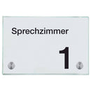 Praxisschildeer aus Glas Sprechzimmer 1 4