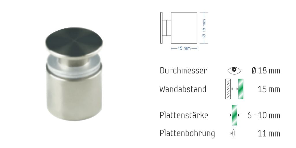 Abstandshalter Steinburg mit Inbus 13