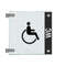 Fahnenschild Behindertengerechtes WC mit Balken, 2 Scheiben mit 