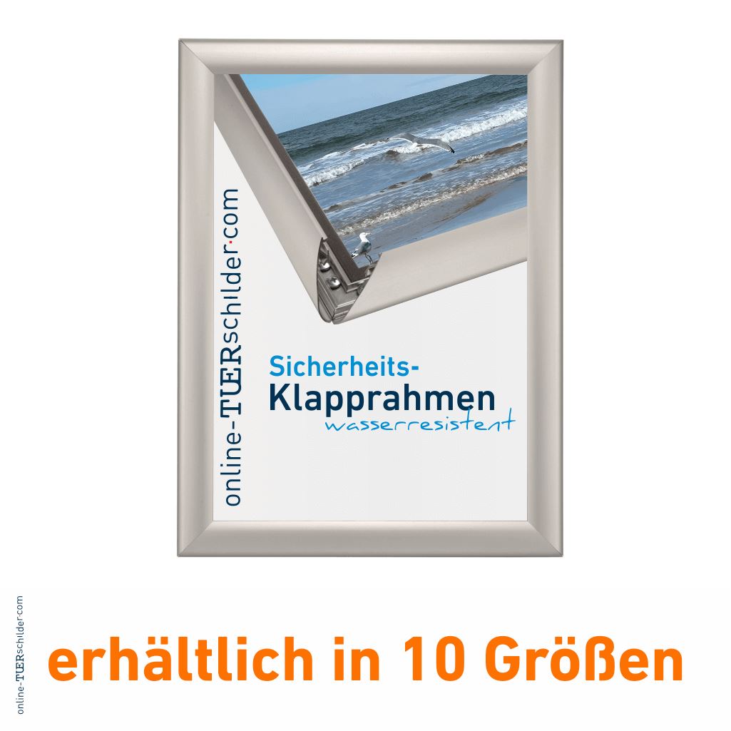 Sicherheits Klapprahmen Wasserresistent Aluminium Profil 35 mm Klapprahmen Diebstahlsicher Wasserresistent online-tuerschilder.com 