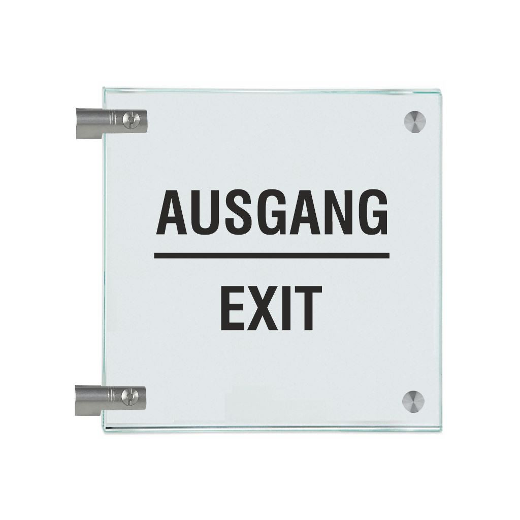 Fahnenschild Ausgang nur Text 1