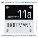 Haustürschilder Halb und Halb personalisiert Haustürschild Halb und Halb online-tuerschilder.com 