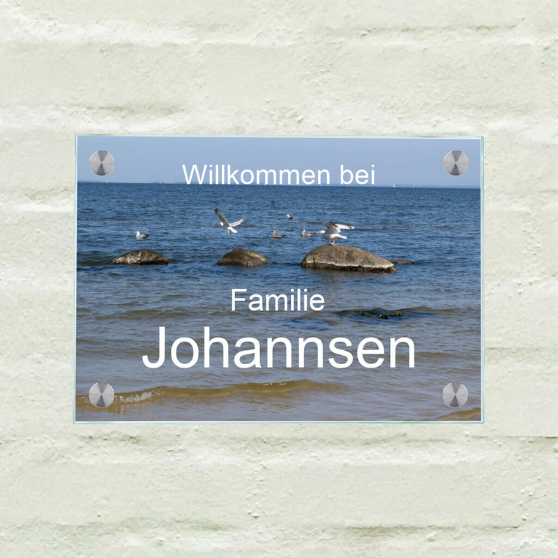 Namensschild Haustür Möwen