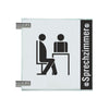 Nasenschilder Sprechzimmer mit Balken, 2 Scheiben mit Glasverbinder