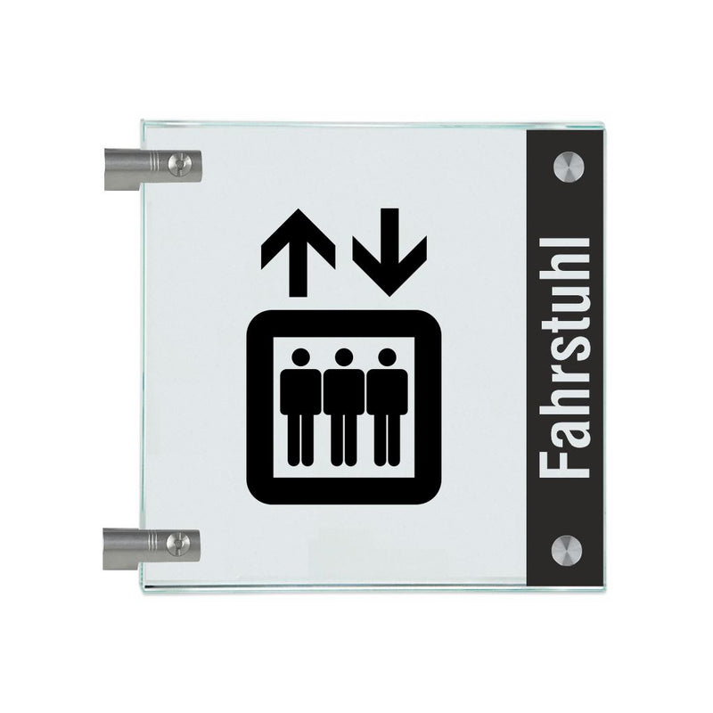 Fahnenschild Fahrstuhl mit Balken 1