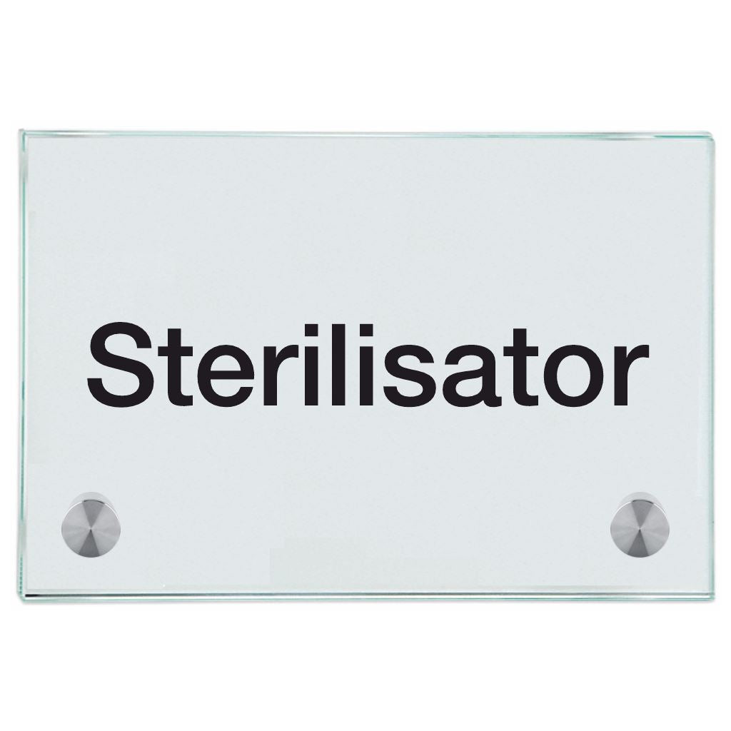 Praxisschilder aus Glas Sterilisator 4