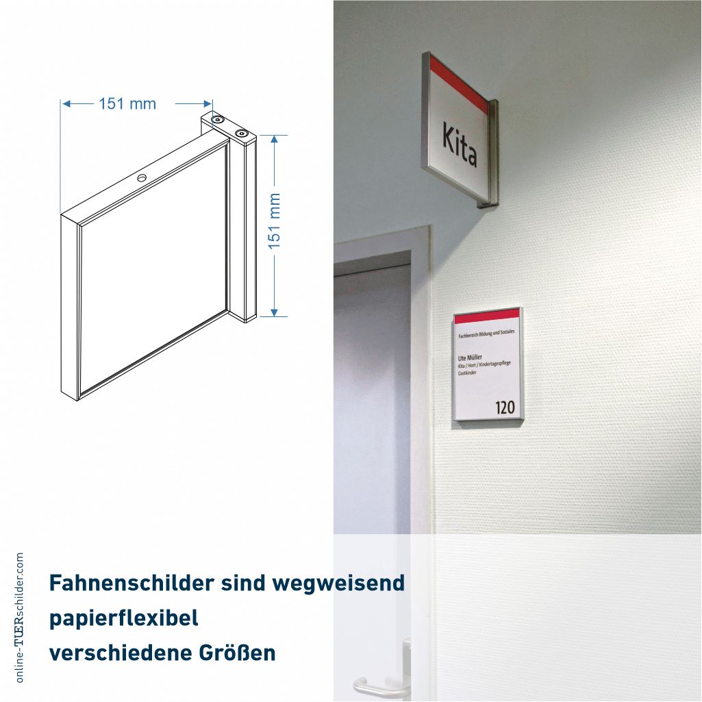 Fahnenschilder für Ihr Büro Sylt -online-tuerschilder.com 