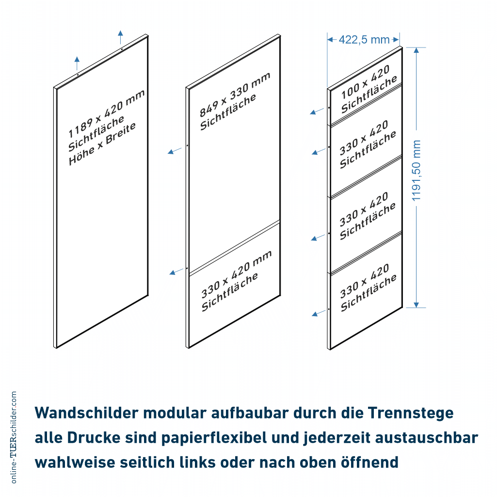 Orientierungstafel für Ihr Büro System Sylt - Wandbefestigung 2